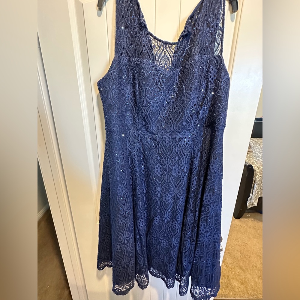 Torrid Blue Lace Midi Dress